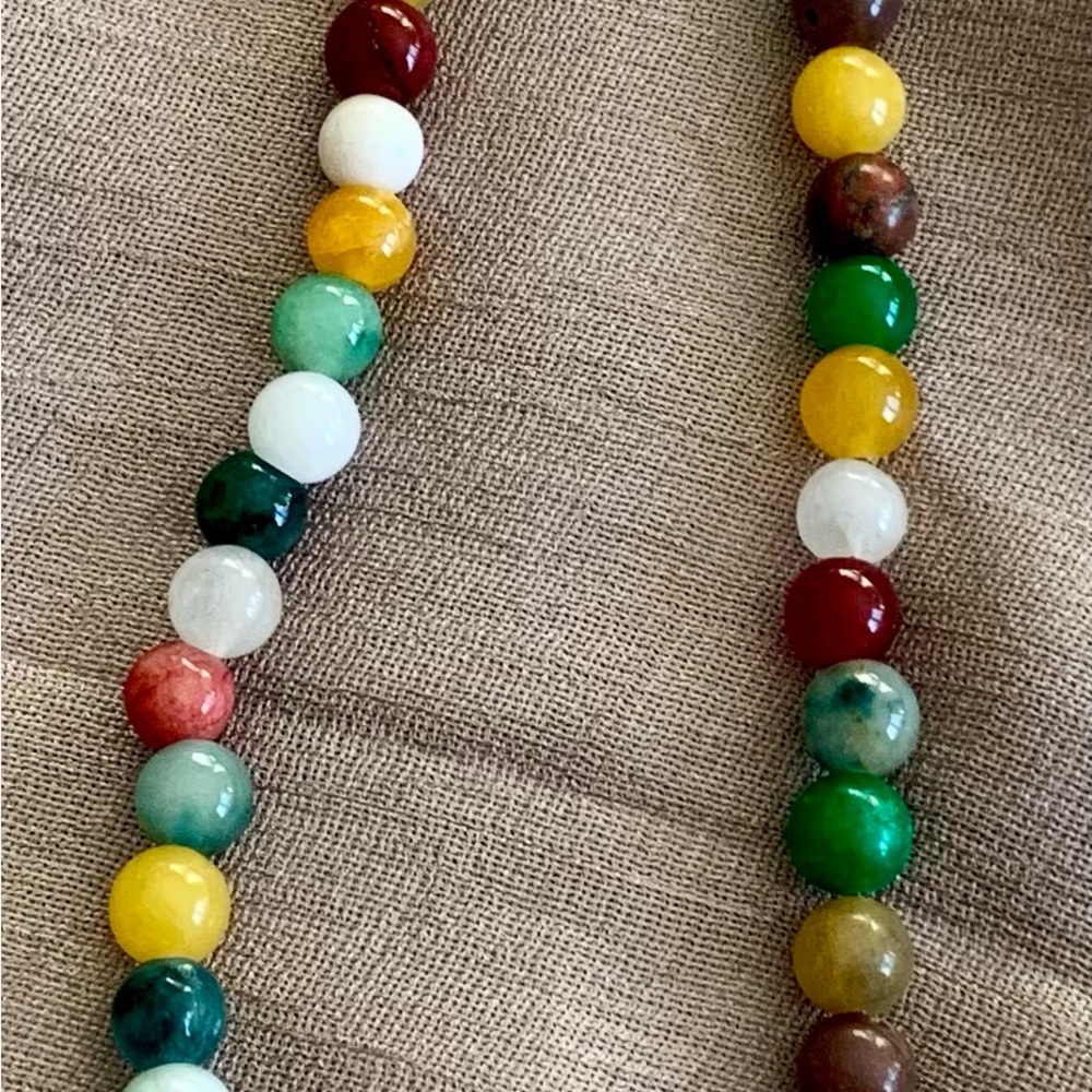 Multi Colored, Multi Gemstone Necklace - image 4